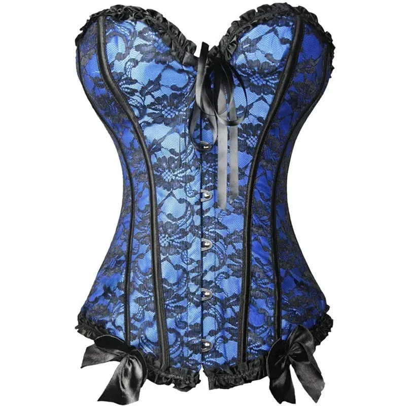 L Sexy Slimming Corsets Waist Trainer Body Shaper Fajas Gothic Corset Lace Up Boned Corselete Shapewear Women Clothes Plus Size