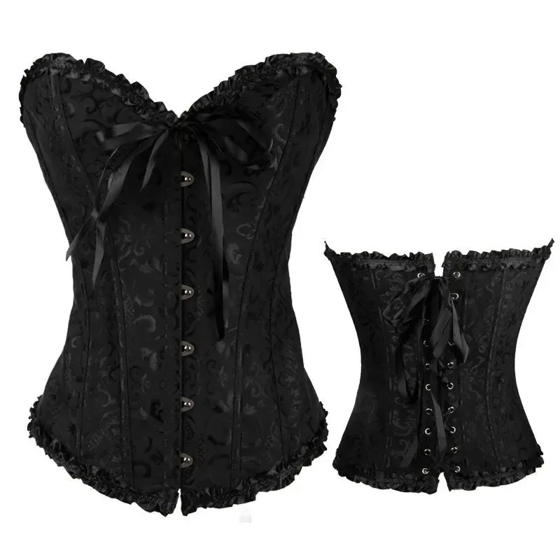 L Sexy Slimming Corsets Waist Trainer Body Shaper Fajas Gothic Corset Lace Up Boned Corselete Shapewear Women Clothes Plus Size