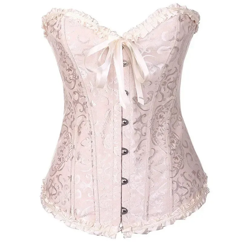 L Sexy Slimming Corsets Waist Trainer Body Shaper Fajas Gothic Corset Lace Up Boned Corselete Shapewear Women Clothes Plus Size