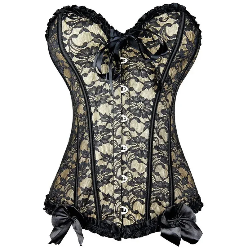 L Sexy Slimming Corsets Waist Trainer Body Shaper Fajas Gothic Corset Lace Up Boned Corselete Shapewear Women Clothes Plus Size