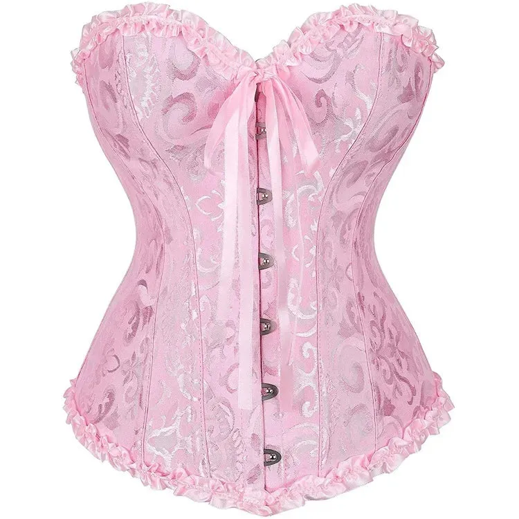 L Sexy Slimming Corsets Waist Trainer Body Shaper Fajas Gothic Corset Lace Up Boned Corselete Shapewear Women Clothes Plus Size