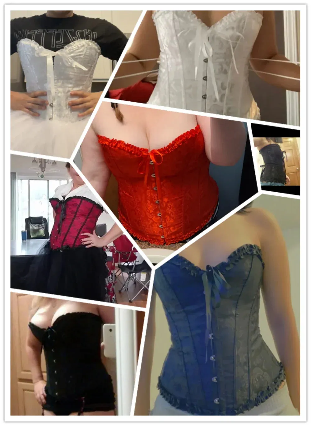 L Sexy Slimming Corsets Waist Trainer Body Shaper Fajas Gothic Corset Lace Up Boned Corselete Shapewear Women Clothes Plus Size