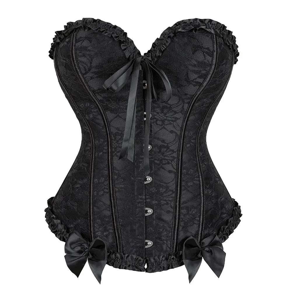 L Sexy Slimming Corsets Waist Trainer Body Shaper Fajas Gothic Corset Lace Up Boned Corselete Shapewear Women Clothes Plus Size