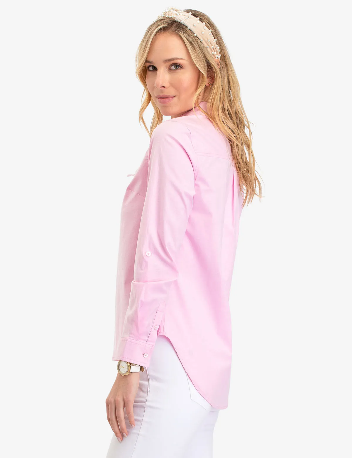 LACE UP OXFORD SHIRT