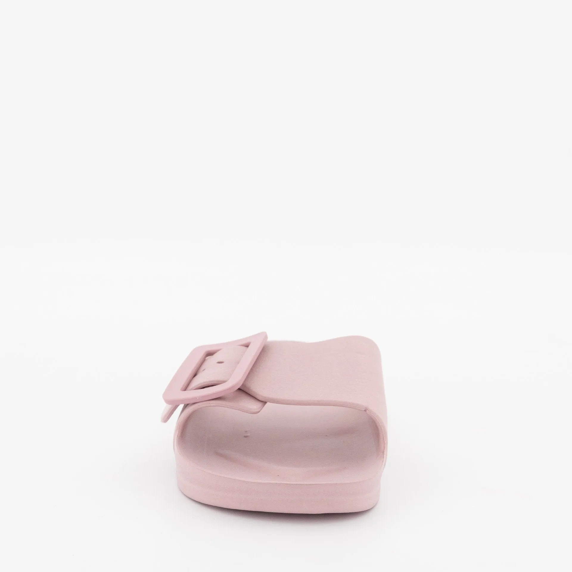 Ladies Moulded Slip On Mule With Buckle - Mink