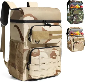 Large Cooler Backpack, Insulated Leak Proof Waterproof Travel Bag, Portable Lightweight Beach Camping Lunch Backpack for Men and Women