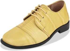 LIBERTYZENO Boys Animal Print Genuine Leather Kids Lace Up Oxford Dress Shoes for Easter Gift
