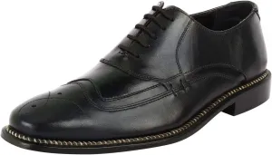 LIBERTYZENO Mens Tread Design Genuine Leather Lace Up Oxford Dress Shoes