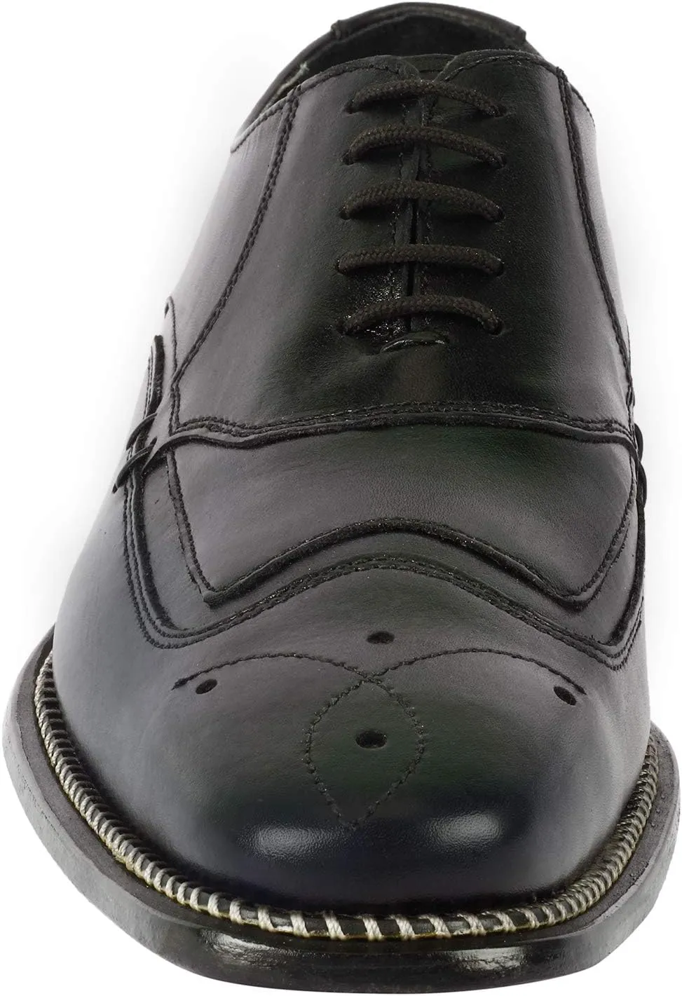 LIBERTYZENO Mens Tread Design Genuine Leather Lace Up Oxford Dress Shoes