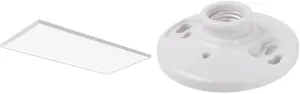 Lithonia Lighting 2X4 40LM SWW7 120 TD DCMK 2 Ft. x 4 Ft. LL CPANL LED Flat Panel with 4000 Lumens & Legrand Pass & Seymour 272CC18 660W 250V Medium Base E26 Lampholder, 2 Terminals, Porcelain, White