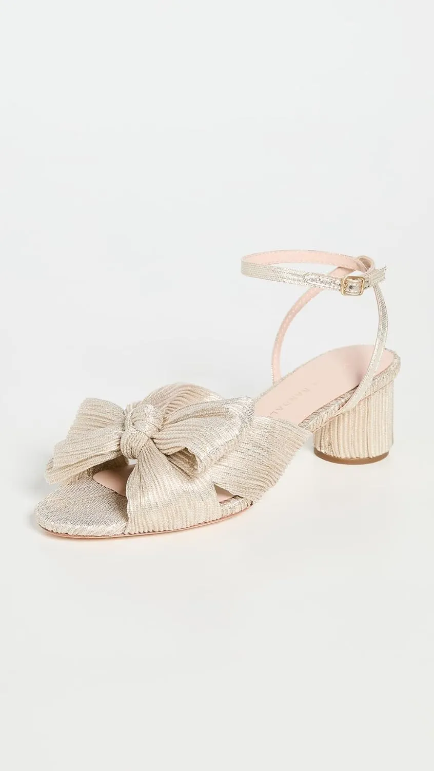 Loeffler Randall Women's Dahlia Pleated Bow Heels with Ankle Strap