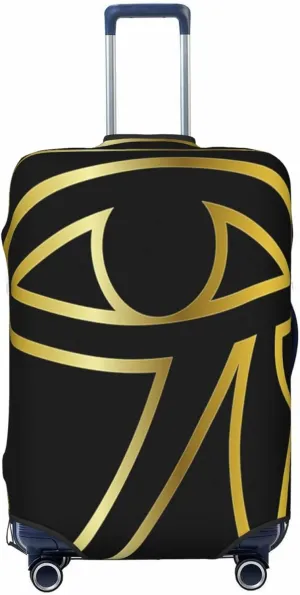 Luggage Cover For Travel Gold Egyptian Eye Of Horus Ankh Egypt– High Elasticity Ideal For Travel 20-28 Inch.