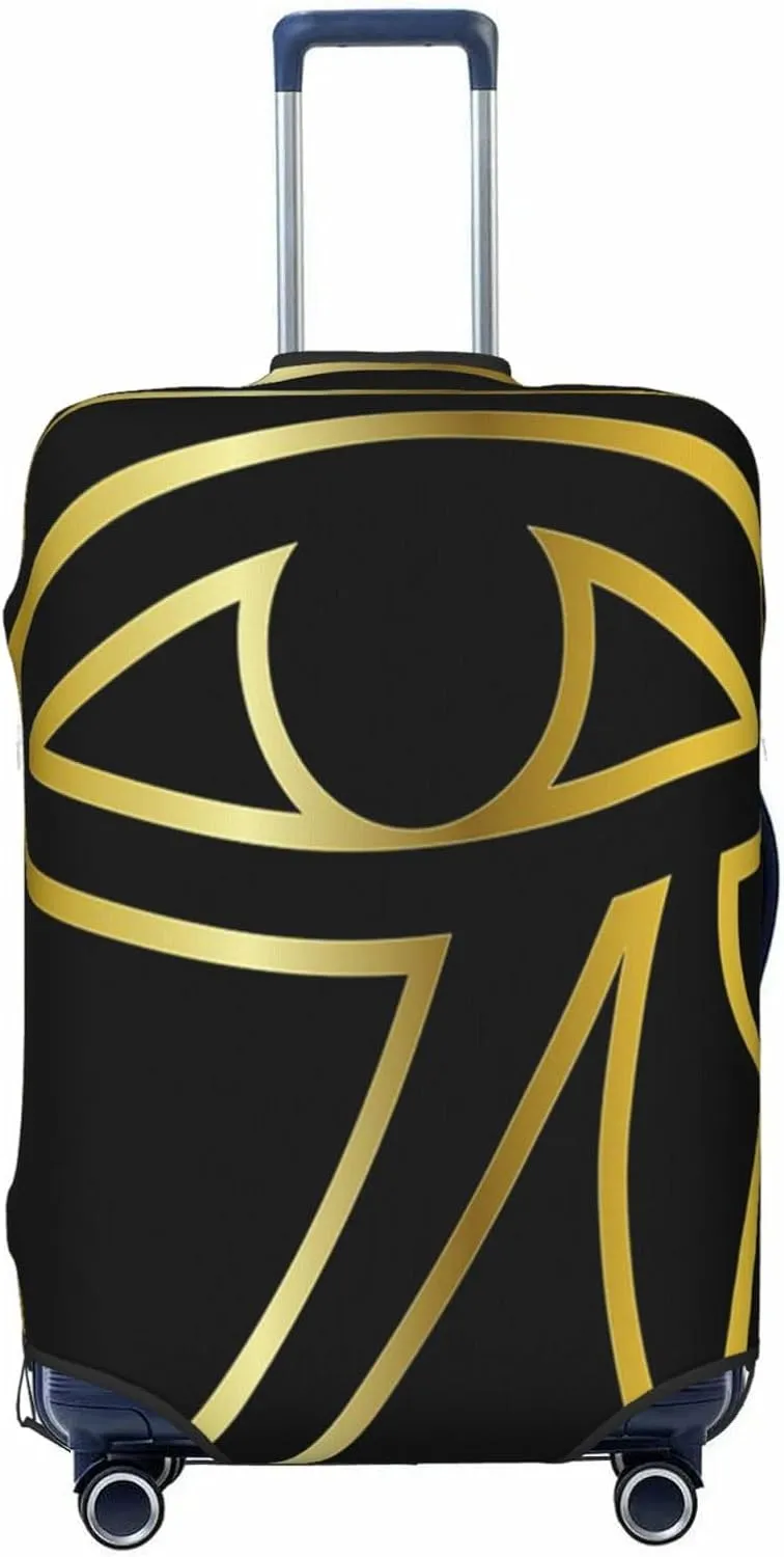 Luggage Cover For Travel Gold Egyptian Eye Of Horus Ankh Egypt– High Elasticity Ideal For Travel 20-28 Inch.