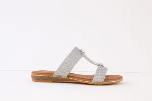 LUNAR - JLH395 CALOW-FLAT FASHION MULE - SILVER