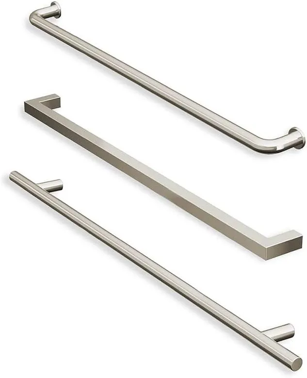 MAAX 134565-900-305-000 Kameleon Sliding Semi-Frameless Shower Door, 3.125-in L x 38.0625-in W x 71-in H, Brushed Nickel