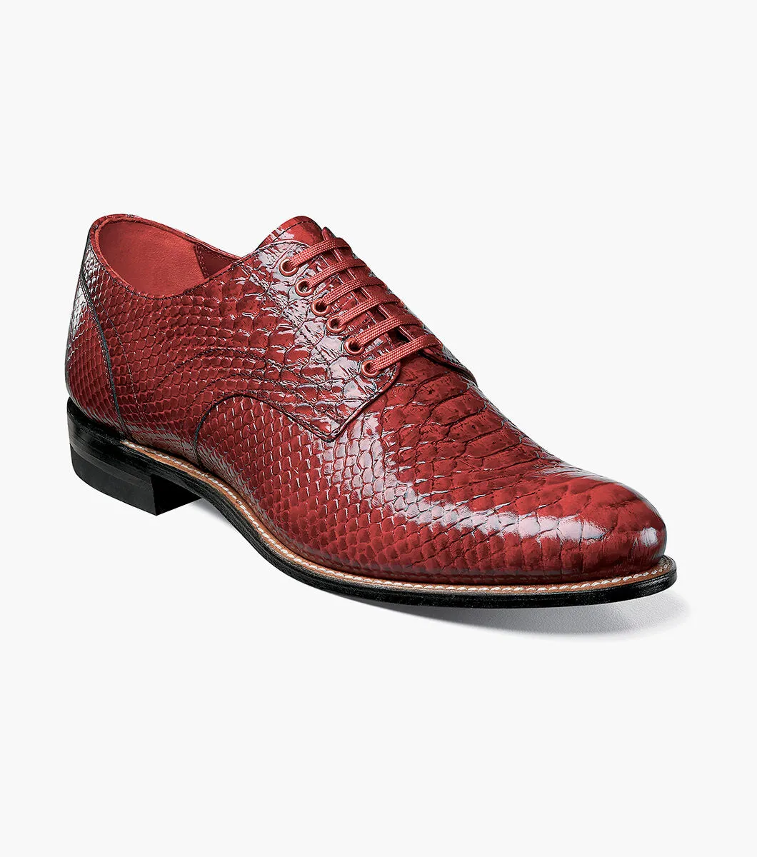 MADISON ANACONDA PLAIN TOE OXFORD-Red | STACY ADAMS