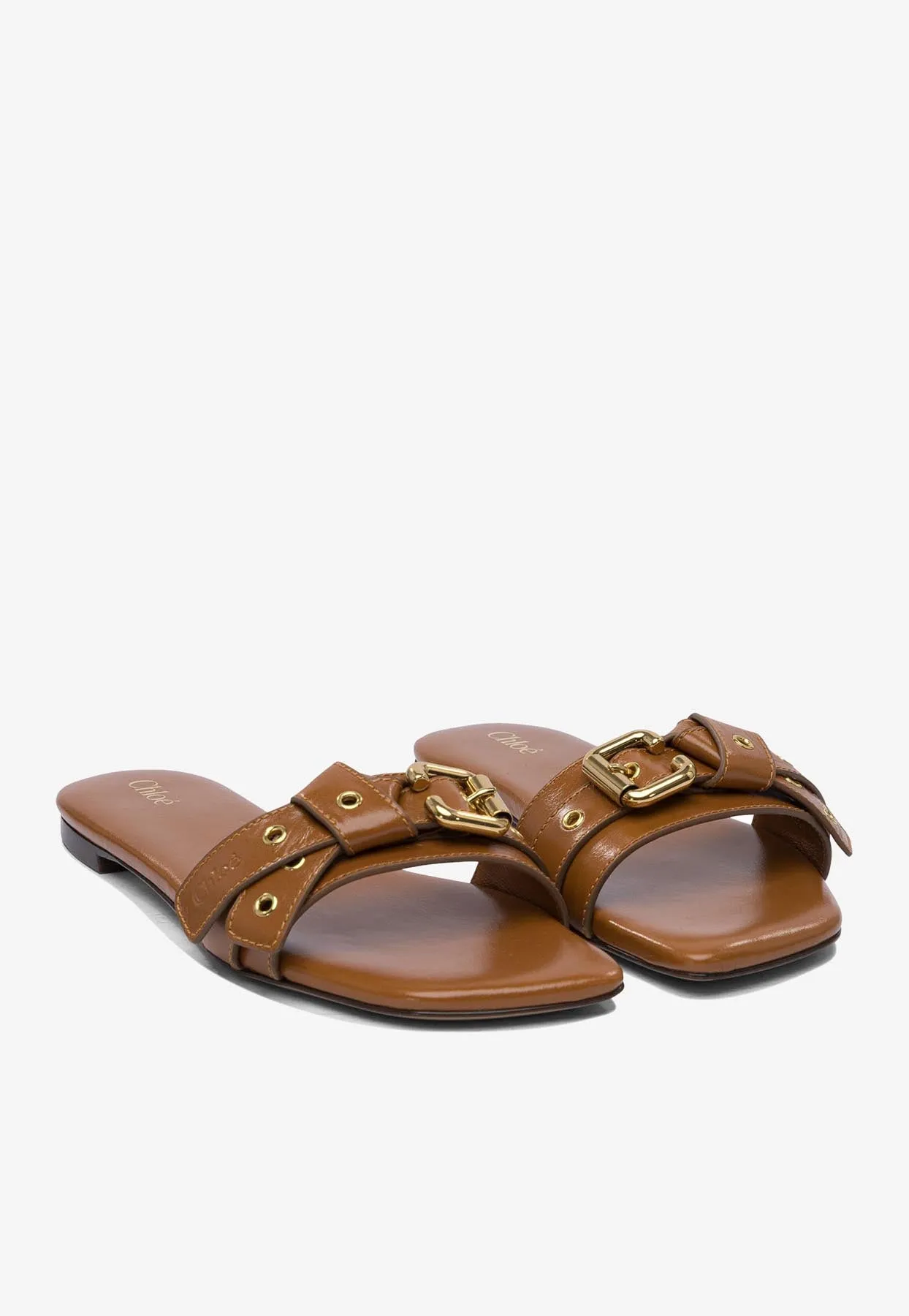 Mae Leather Flat Sandals