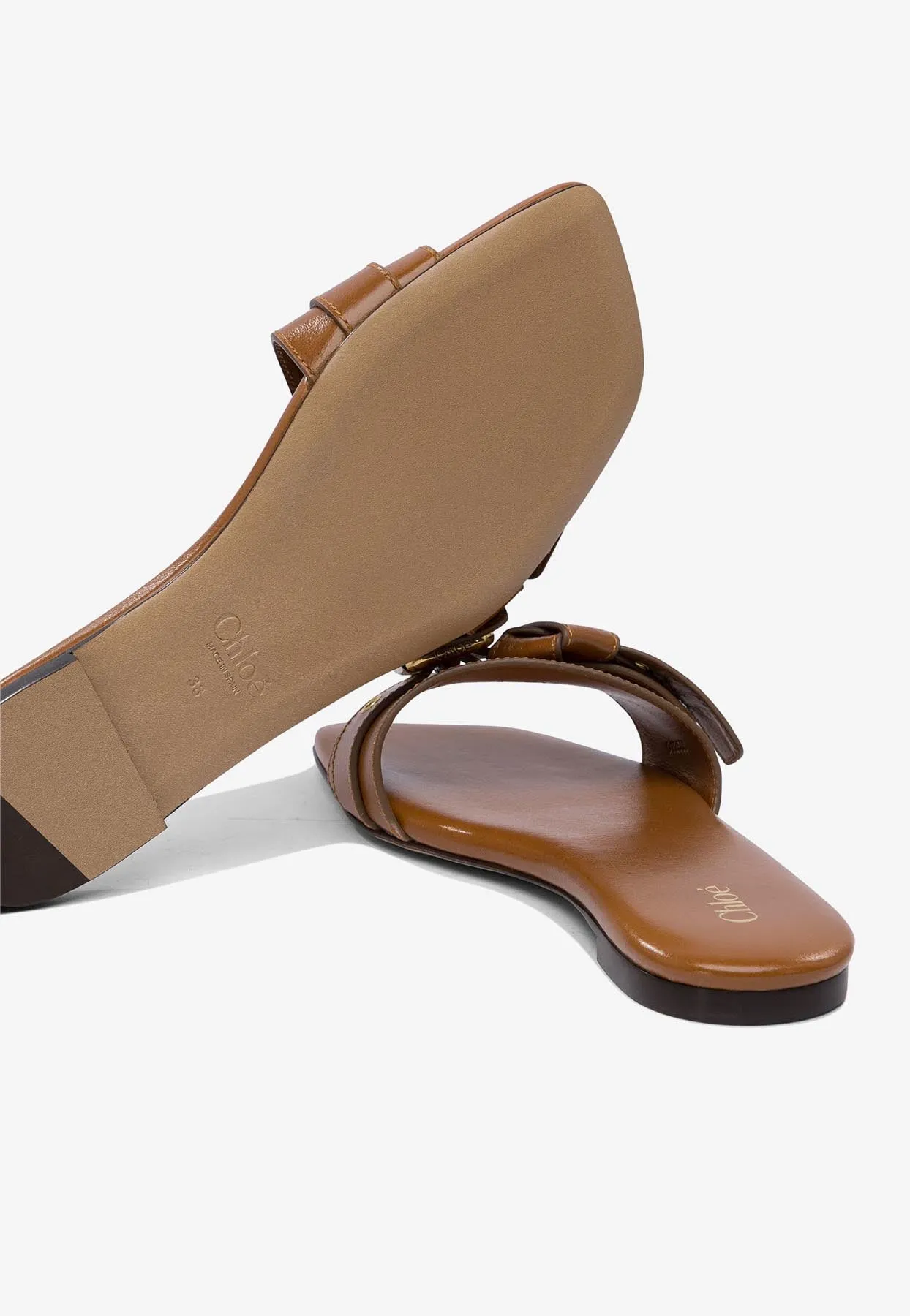 Mae Leather Flat Sandals
