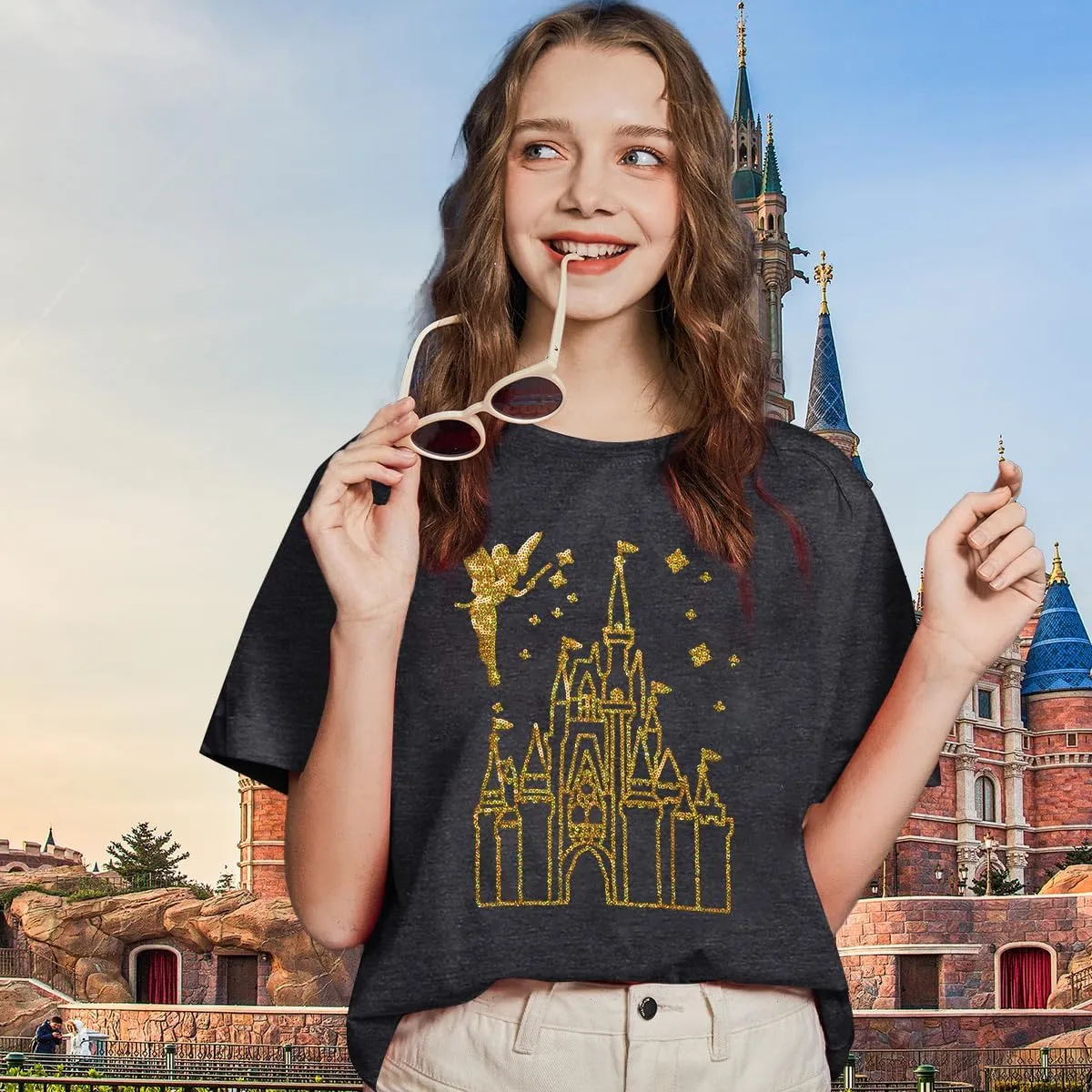 Magical Shirt for Women Magic Kingdom Tshirt Family Vacation Tee Castle Believe in The Magic Summer Trip Tops