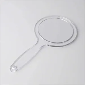 Makeup Mirror makeup mirror 6 Inch Handle Mirror Hand- held Large Silver Mirror Makeup Mirror Double- sided Magnification Ladies Small Square Mirror Hand- held Mirror With Mirror Small Mirror portable