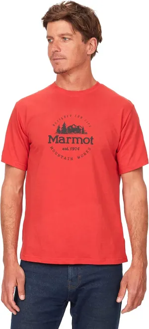 MARMOT Men's Logo T-Shirts - Printed Graphic on Cotton Tee