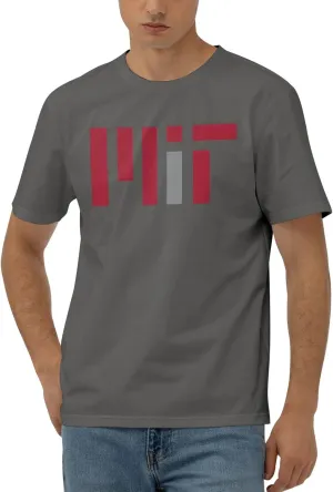 Massachusetts Institute of Technology Logo T-Shirt Men's Classic Basic Homecoming Basic Spring Short Sleeve Tops-
