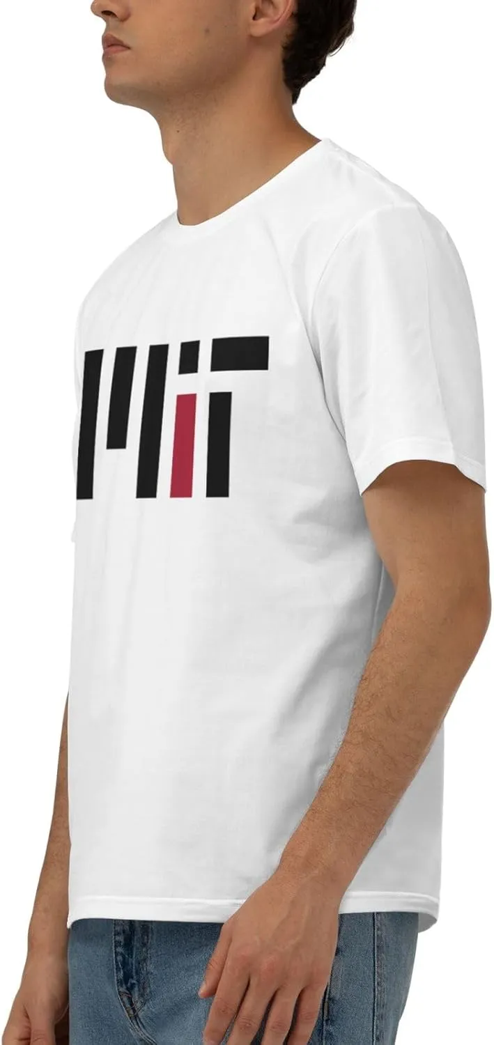Massachusetts Institute of Technology Logo T-Shirt Men's Classic Basic Homecoming Basic Spring Short Sleeve Tops-