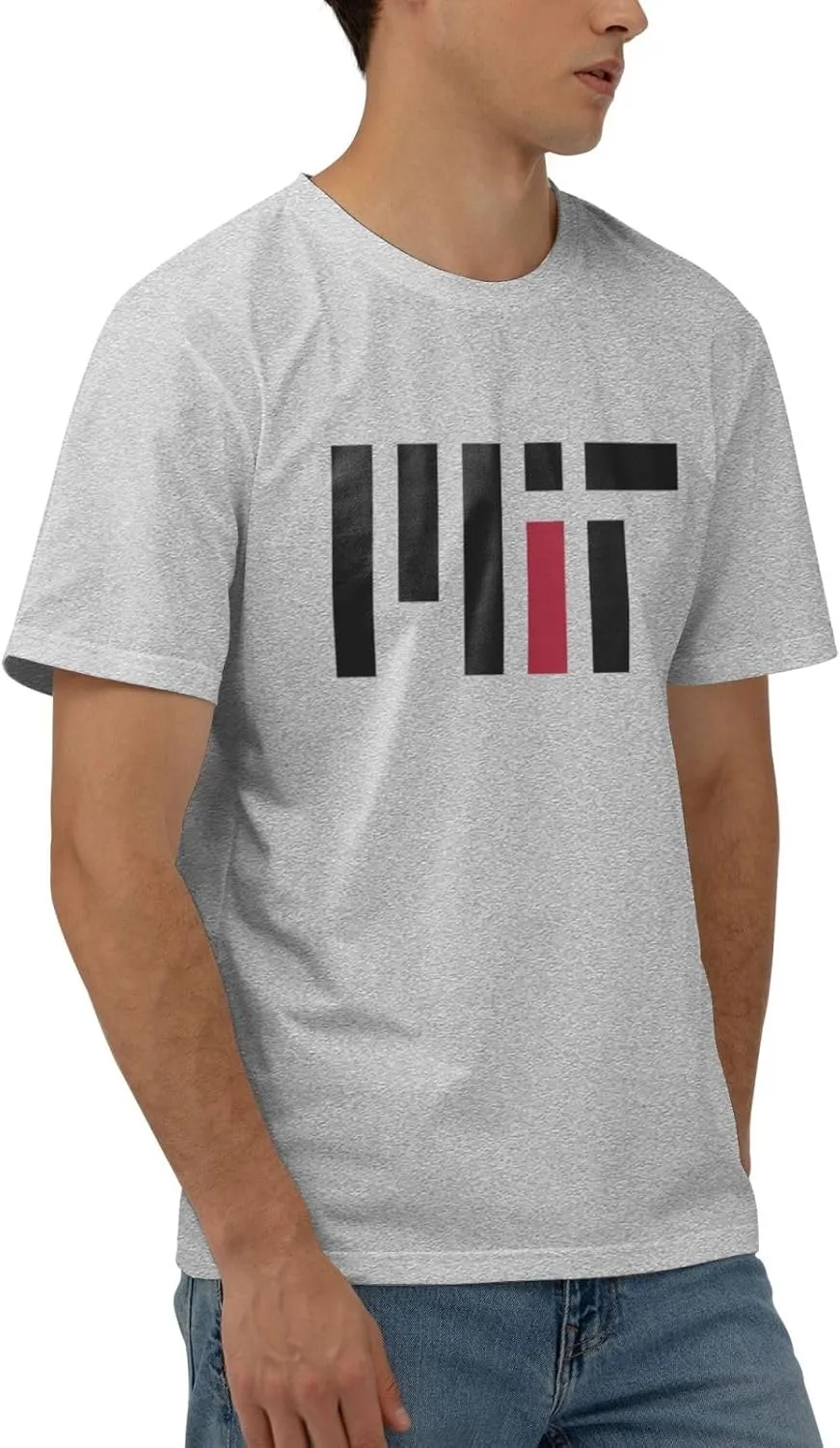 Massachusetts Institute of Technology Logo T-Shirt Men's Classic Basic Homecoming Basic Spring Short Sleeve Tops-