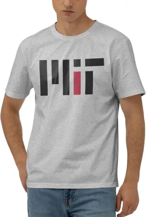 Massachusetts Institute of Technology Logo T-Shirt Men's Classic Basic Homecoming Basic Spring Short Sleeve Tops-