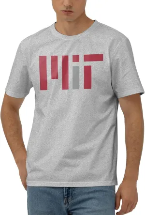 Massachusetts Institute of Technology Logo T-Shirt Men's Classic Basic Homecoming Basic Spring Short Sleeve Tops-