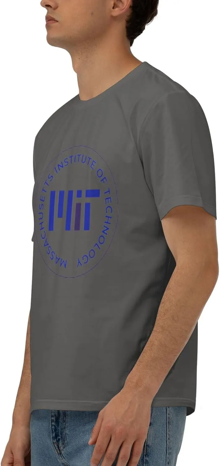Massachusetts Institute of Technology T-Shirt Men's Classic Basic Homecoming Basic Spring Short Sleeve Tops-