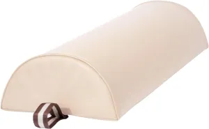 Massage Bolster,Pillow Cushion Pillow, PU Upholstery, 100% Memory Foam, for Massage/Spa/Beauty/Tattoo/Back Pain Relief (Cream, 6" Half Round)