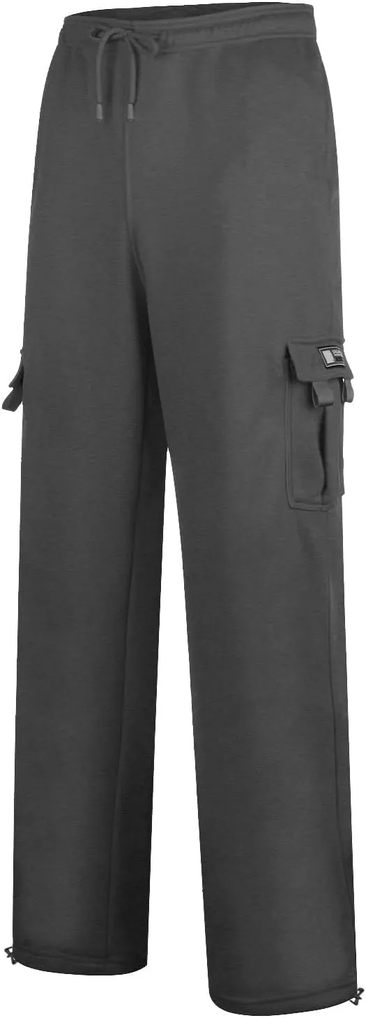 Men Cargo Combat Work Pant Gym Running Jogger Plain Stretch Sweat Pants Loose Linen Track Lounge Pants