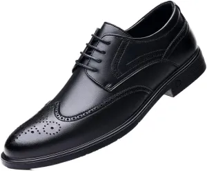 Men Casual Derby Shoes Mens Formal Business Classic Lace Up Wingtip Brogue Oxford Shoes