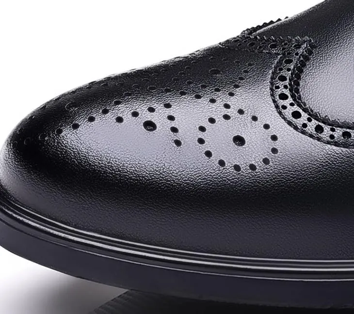 Men Casual Derby Shoes Mens Formal Business Classic Lace Up Wingtip Brogue Oxford Shoes