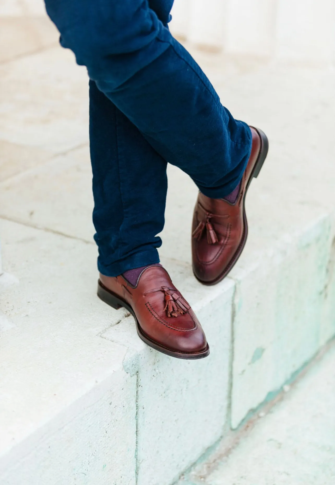 MEN Tasselloafer Bordo