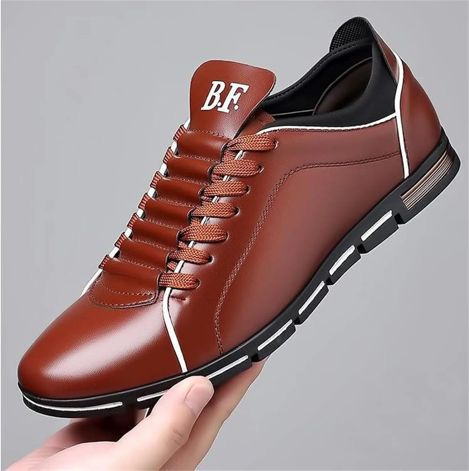 Mens Driving Shoes Fashion Walking Flat Sneakers Comfort Lace-up Business Casual Shoes Wedding Office Dress Shoes