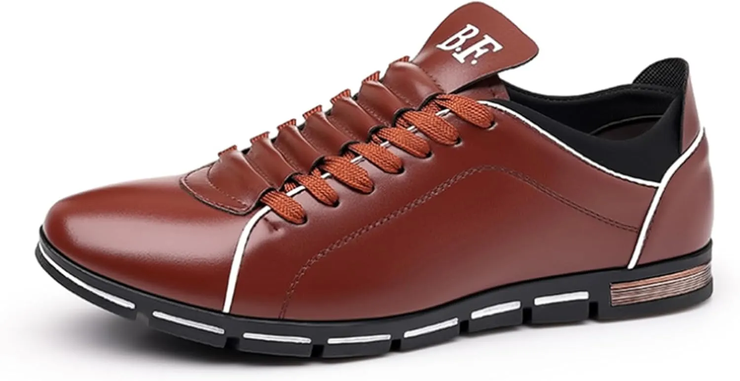 Mens Driving Shoes Fashion Walking Flat Sneakers Comfort Lace-up Business Casual Shoes Wedding Office Dress Shoes