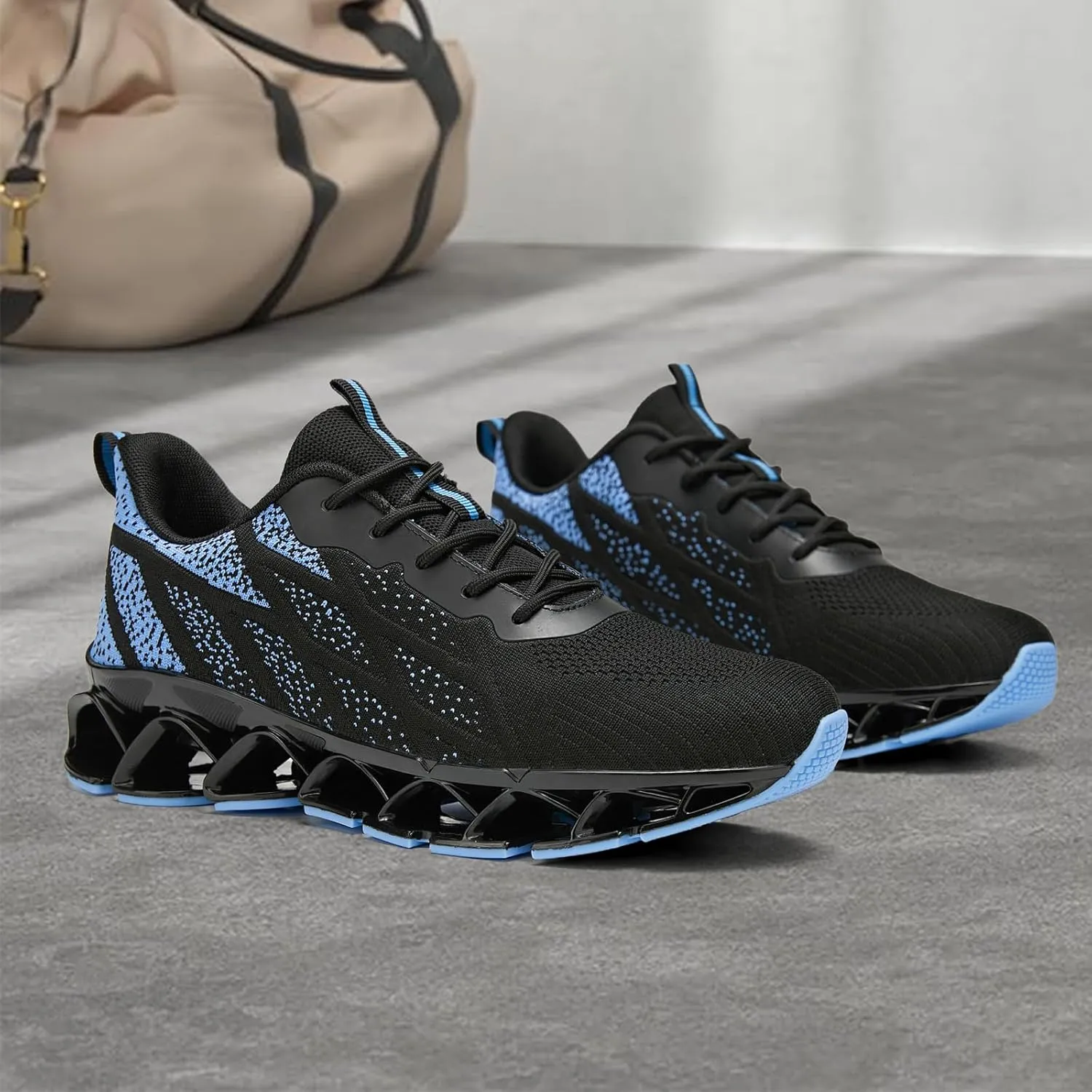 Men's Running Shoes Blade Fashion Sneakers Breathable Mesh Non Slip Gym Sport Trainer Casual Athletic Walking Shoes