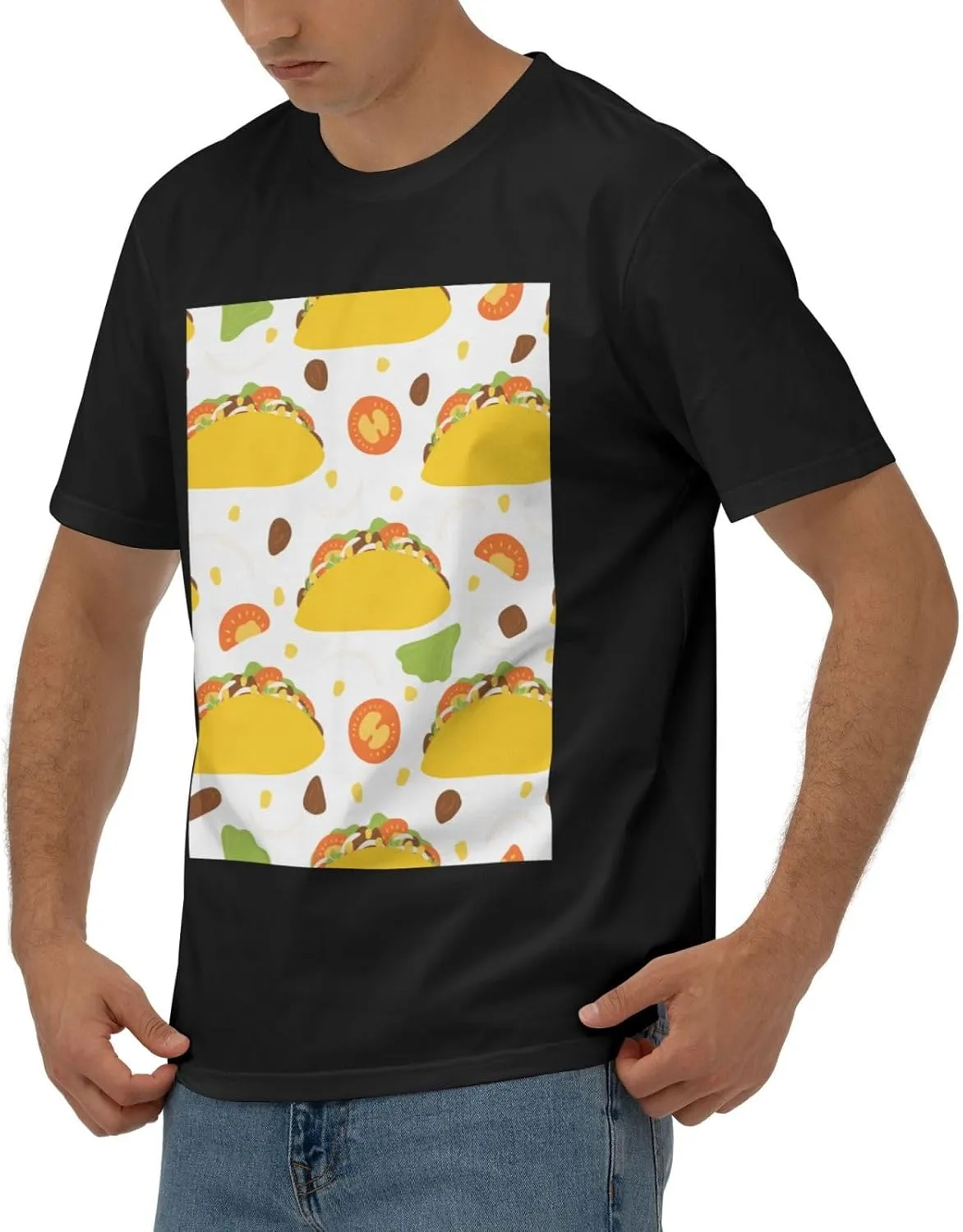 Men's Short Sleeve T-Shirts Taco Flat Style Camping Tees S-3xl