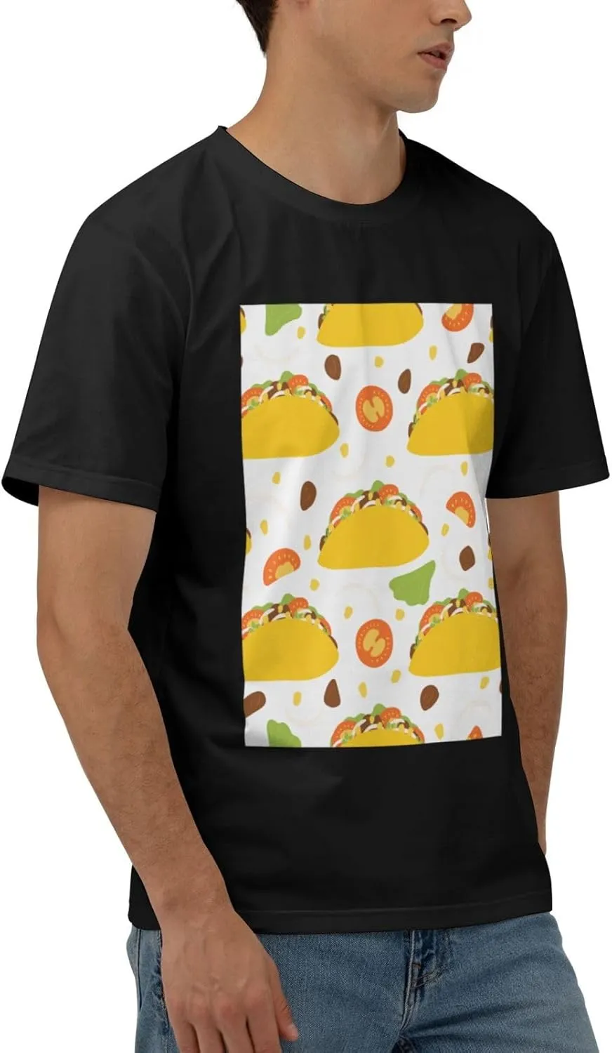 Men's Short Sleeve T-Shirts Taco Flat Style Camping Tees S-3xl