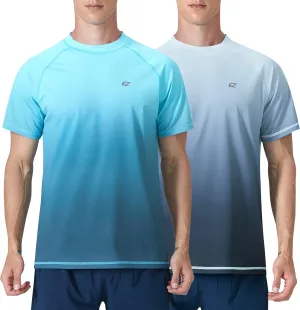 Men's Swim Shirts Rash Guard UPF 50  UV Sun Protection T-Shirt Quick Dry Fishing Beach T Shirts