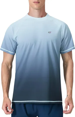 Men's Swim Shirts Rash Guard UPF 50  UV Sun Protection T-Shirt Quick Dry Fishing Beach T Shirts