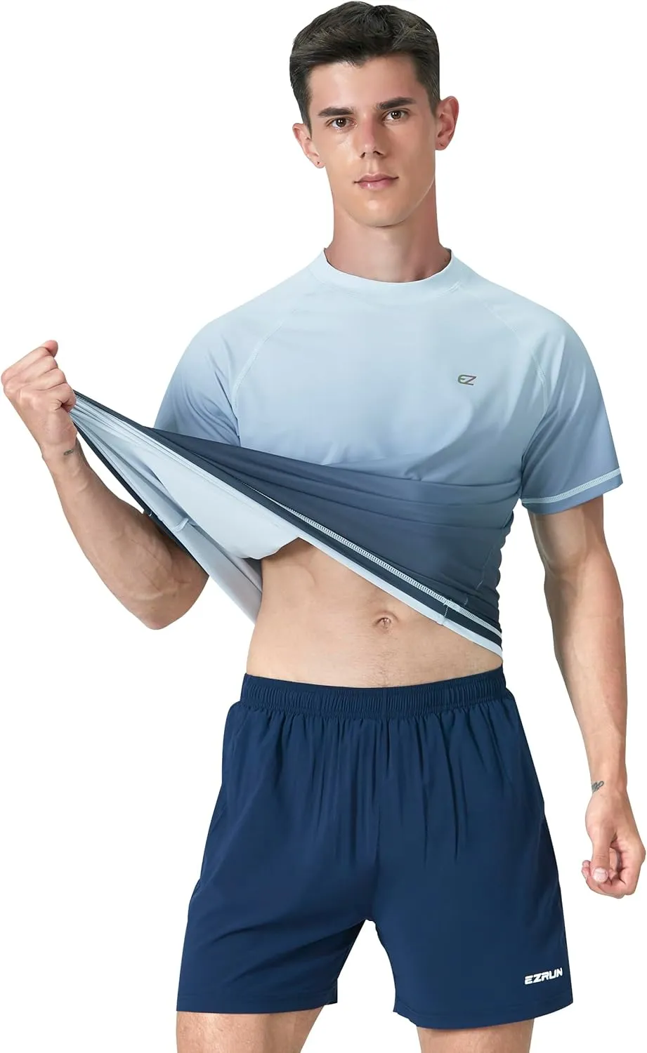 Men's Swim Shirts Rash Guard UPF 50  UV Sun Protection T-Shirt Quick Dry Fishing Beach T Shirts