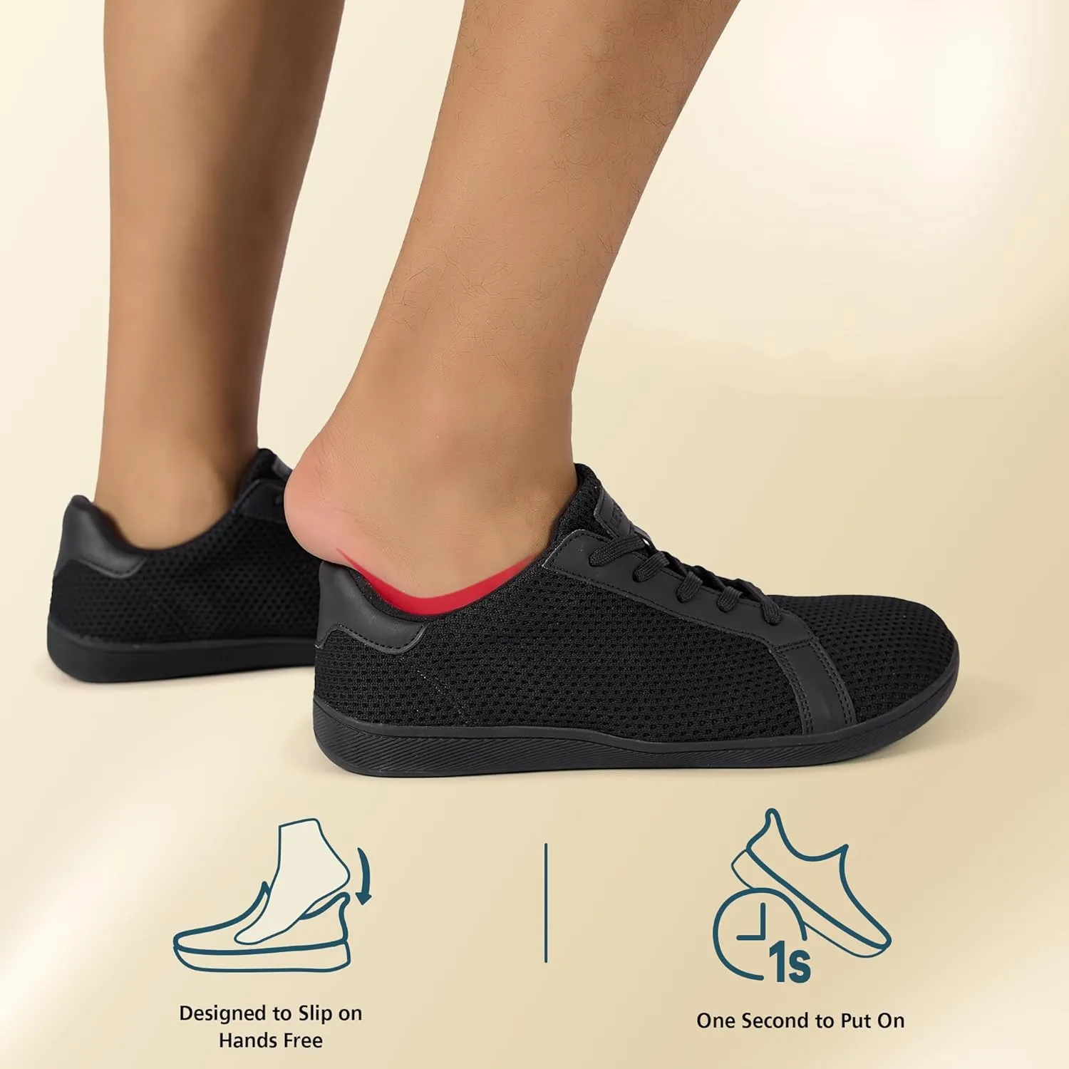 Men's Wide Walking Shoes Barefoot Sneakers Minimalist Running Shoes Zero Drop Sole Trainer Breathable Casual Athletic Shoe