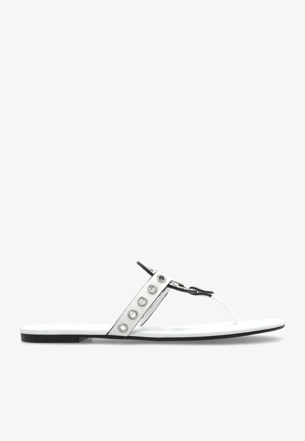 Miller Eyelet T-strap Flat Sandals