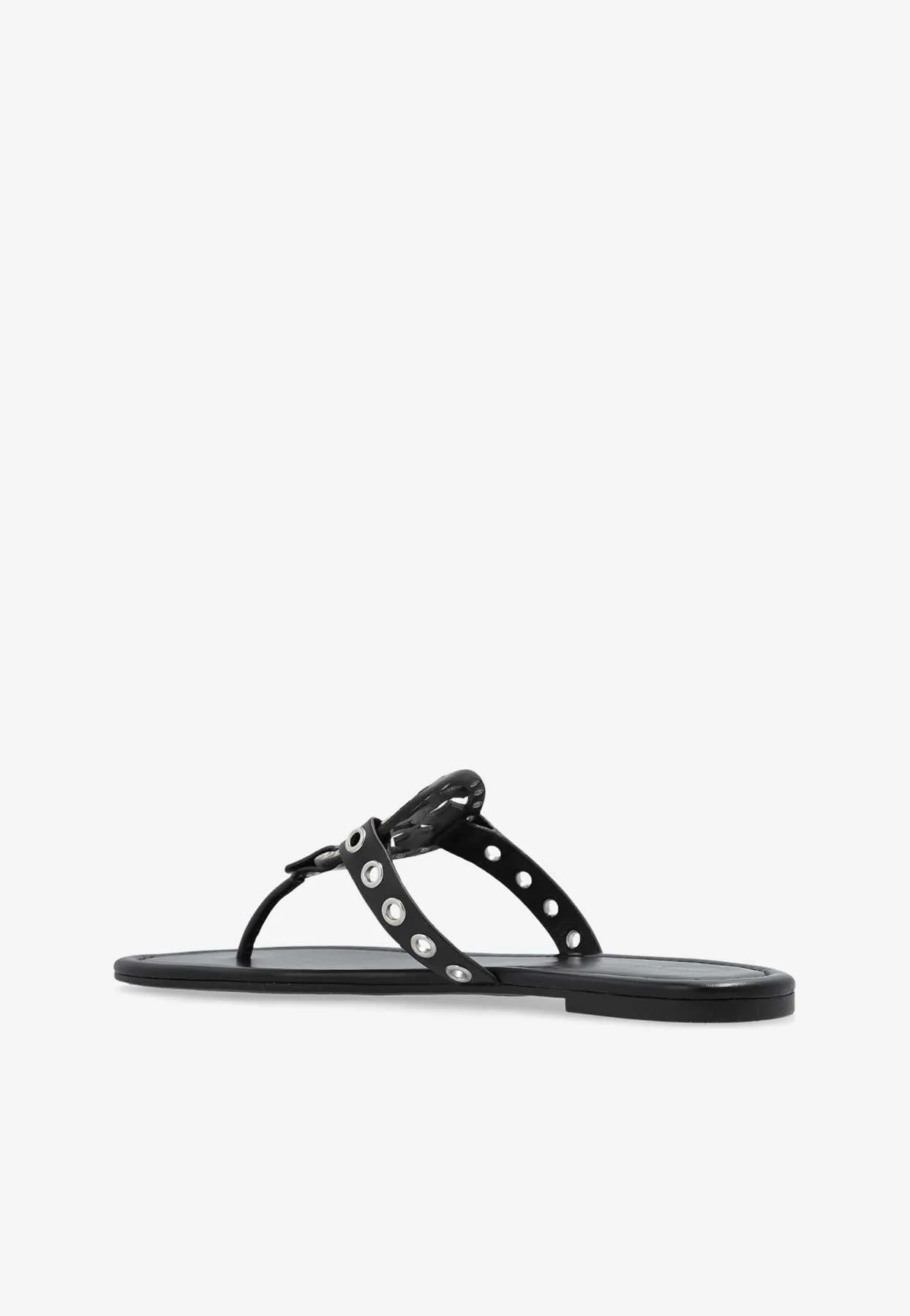 Miller Eyelet T-strap Flat Sandals