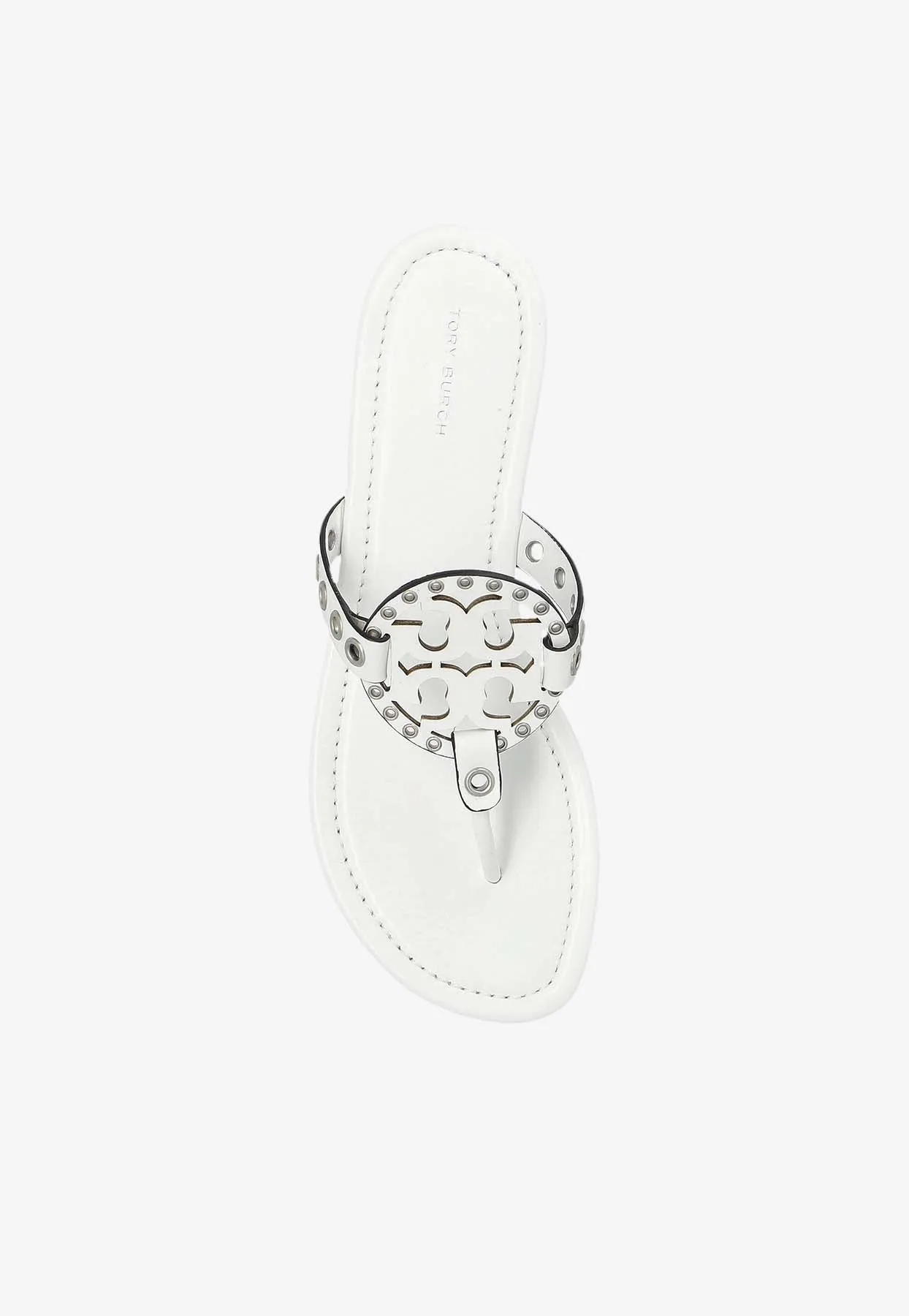 Miller Eyelet T-strap Flat Sandals