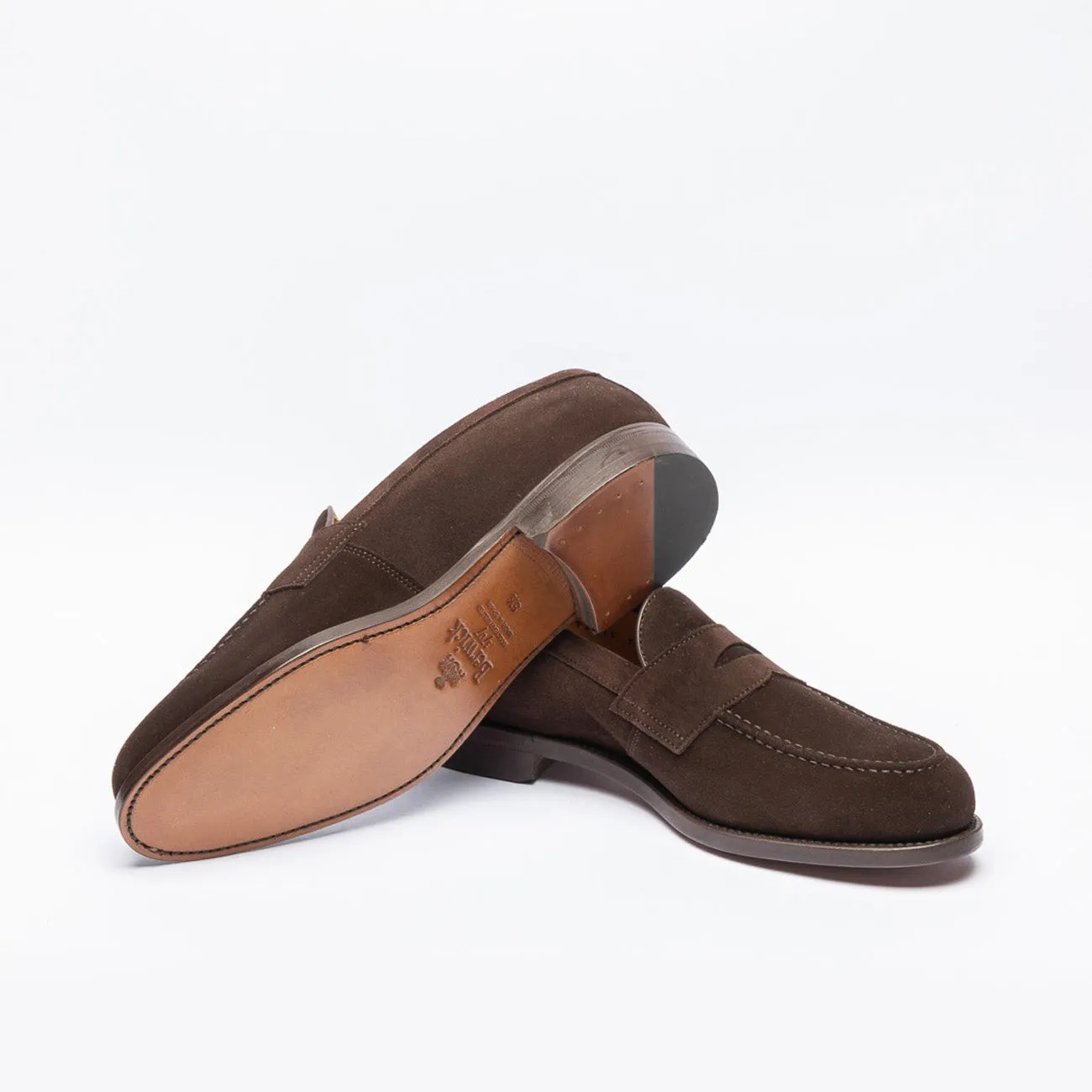Mocassino penny Berwick 9628 in camoscio marrone