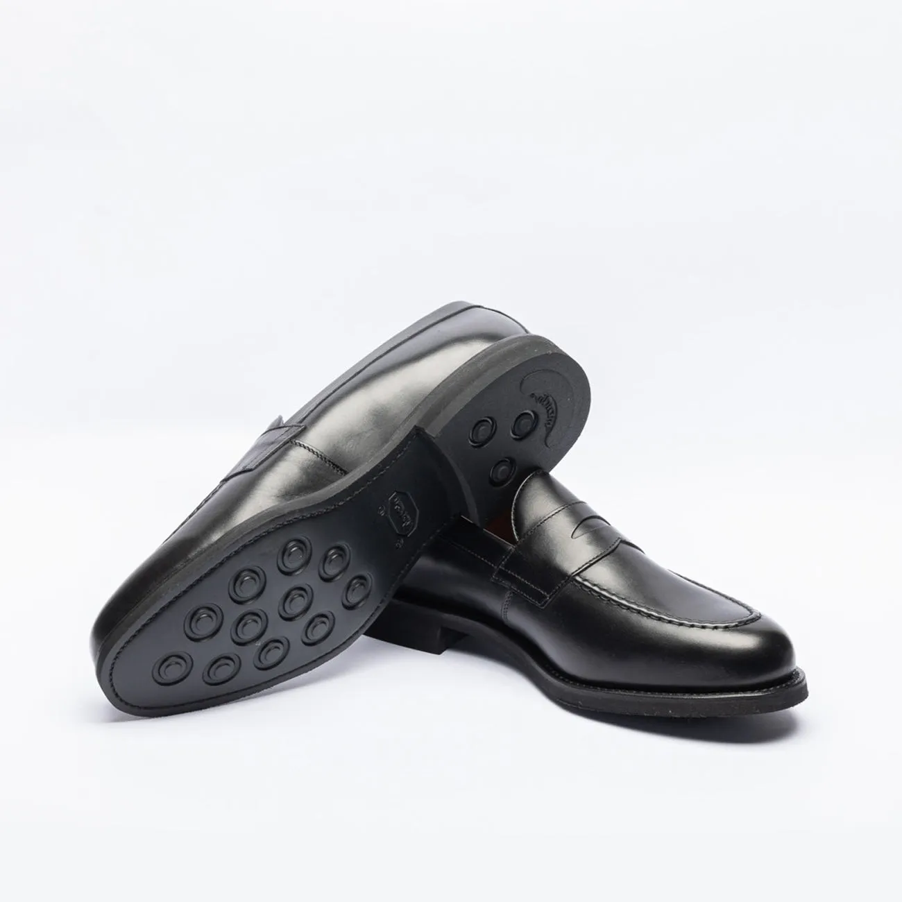 Mocassino penny Berwick 9628 in pelle nera (Suola Vibram)